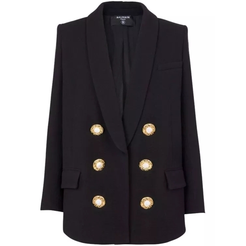 Balmain  Button-Fastening Double-Breasted Jacket Black