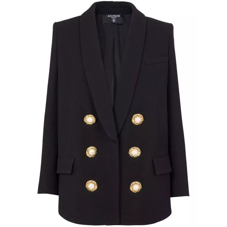 ジャケット BALMAIN Double-breasted blazer Men's luxury jacket - Balmain black double-breasted blazer