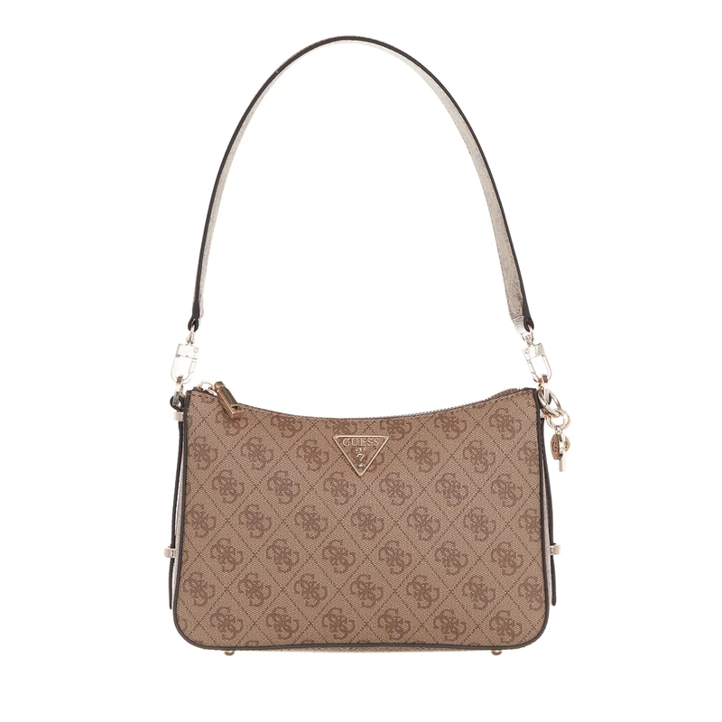 Guess Schultertasche Eco Erica Top Zip Shoulder Bag Latte Logo