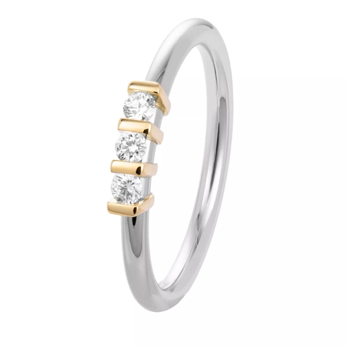 VOLARE Ring 3 Brill ca. 0,15 Bicolor Diamanten Ring