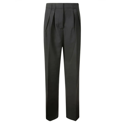 Róhe Pleated Slim-Fit Trousers Grey 