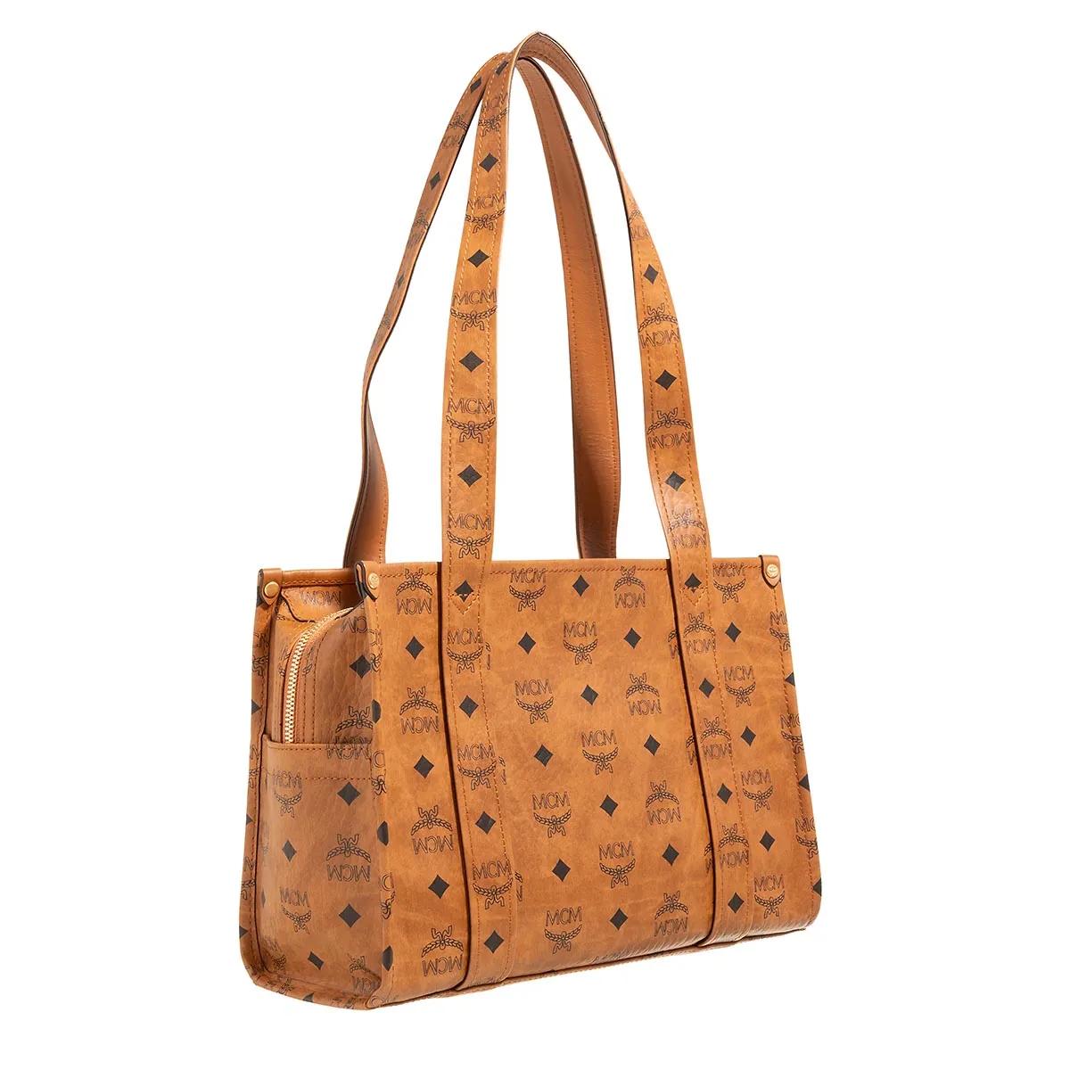 MCM Shoppers & Totes Aren Vi Tote Small in cognac