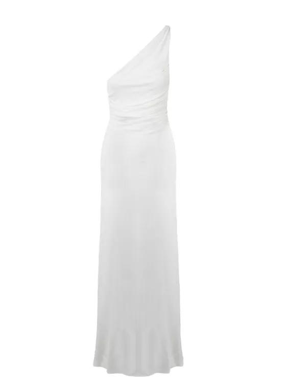 Alberta Ferretti - One Shoulder Long Dress - Größe 40 - beige