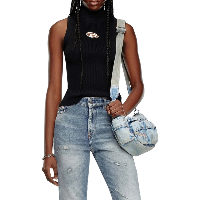 Diesel T-shirt Top Black schwarz