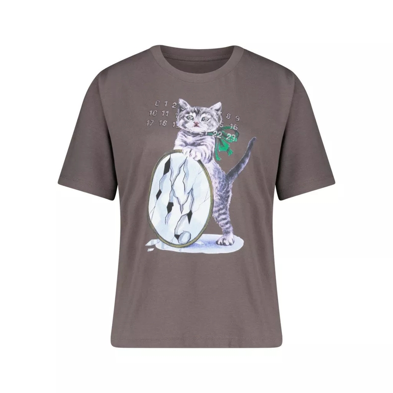 Maison Margiela T-shirt T-Shirt mit Motiv & Logo Braun