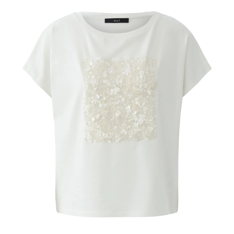 Oui T-Shirt T-Shirt offwhite