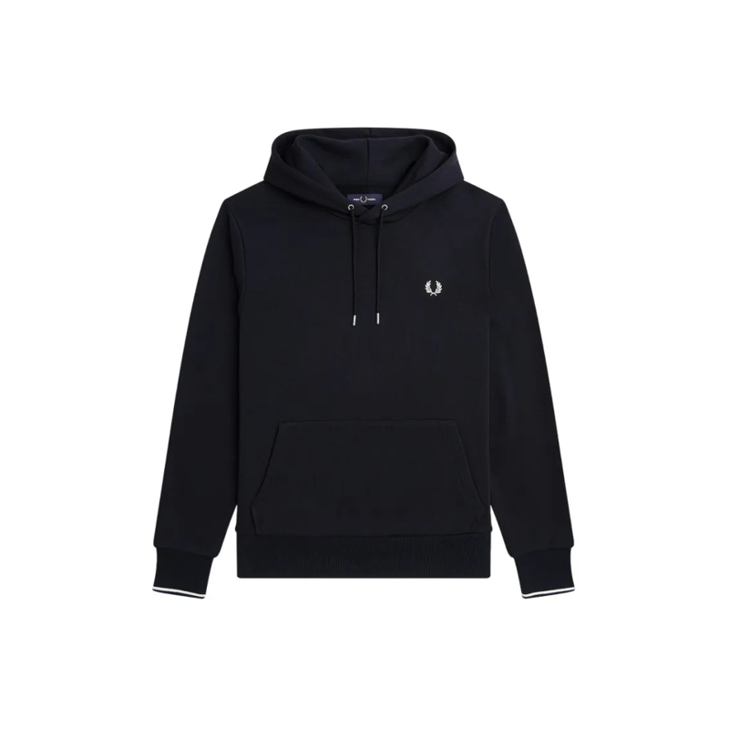 Fred Perry  Regular Fit Hoodie With Drawstring Blue