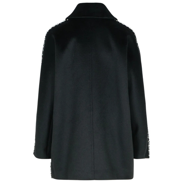 Max Mara Rapido Camel Coat Black