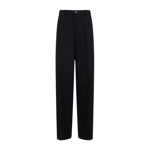 Balenciaga Black Wool Pants Black 