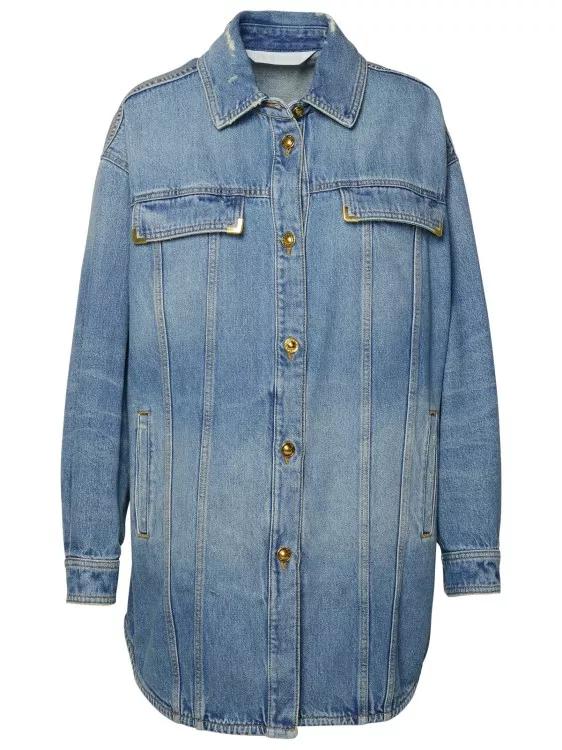 Palm Angels - Light Blue Cotton Shirt - Größe S - blue