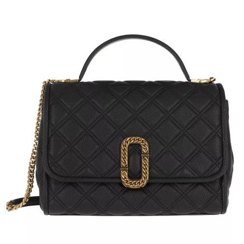 Marc Jacobs The Status Top Handle Bag Leather Black Cartable