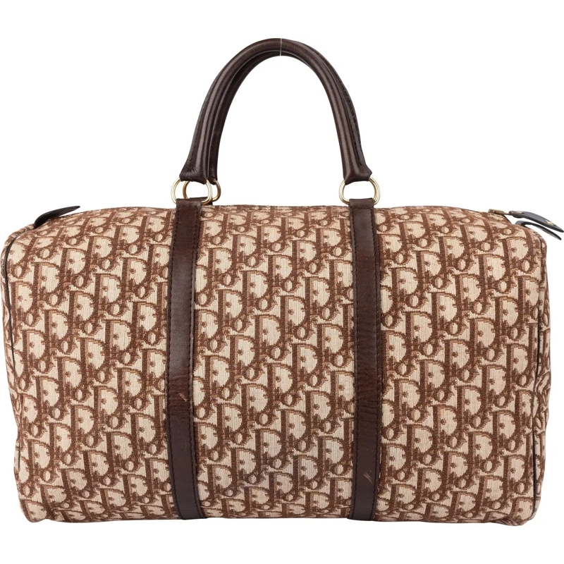 Christian Dior Tote Christian Dior Trotter Monogram Boston 40 Handbag braun