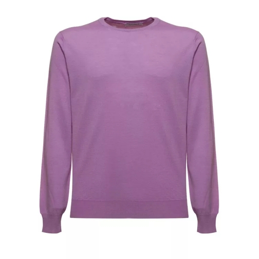 Gaudenzi Long-Sleeved Lilac Cashmere Sweater Purple 