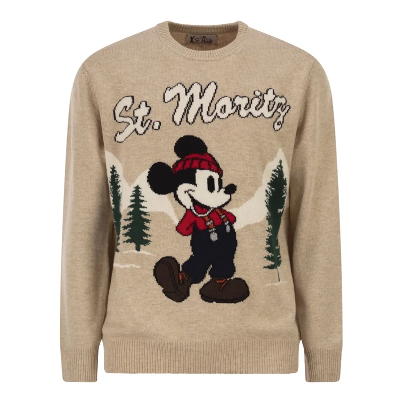 Mc2 Saint Barth Trui Heron - Crew Neck Sweater Neutrals