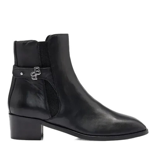 Boss Stiefeletten aus Leder Schwarz Bottine