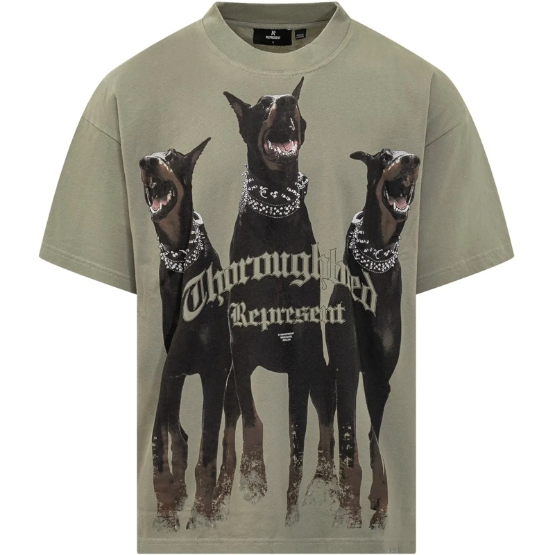 Represent T-shirt Represent T-shirt con Stampa Dobermann grün