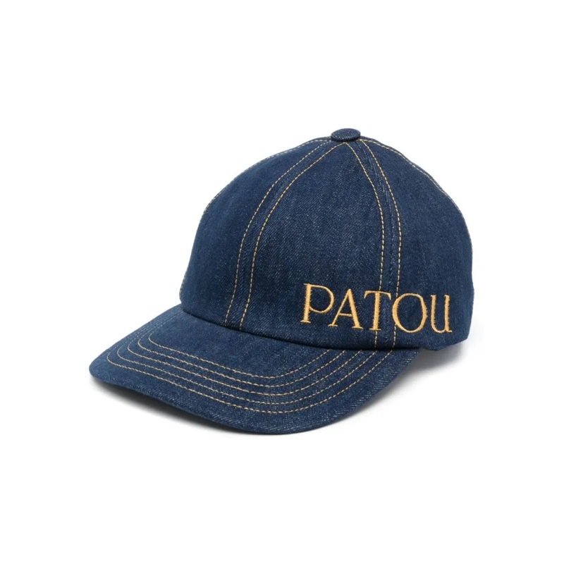 Patou Hoed Navy Blue Organic Cotton Blend Denim Hat Black