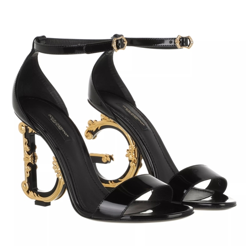Dolce&Gabbana Sandals Leather Black Talon haut