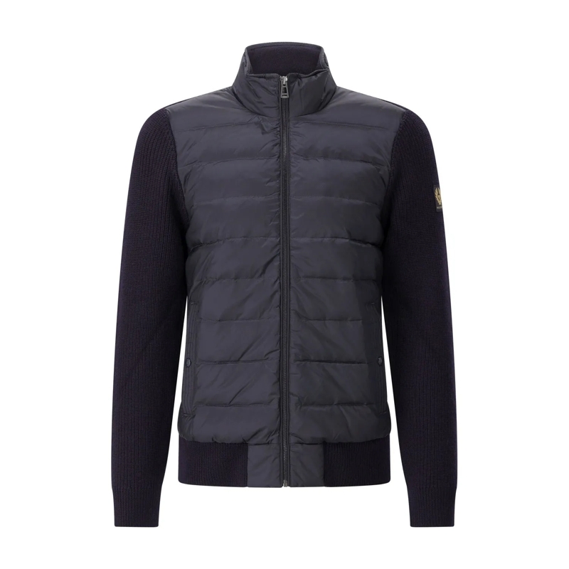 Belstaff Blazer Jacke aus Materialmix Dunkelblau