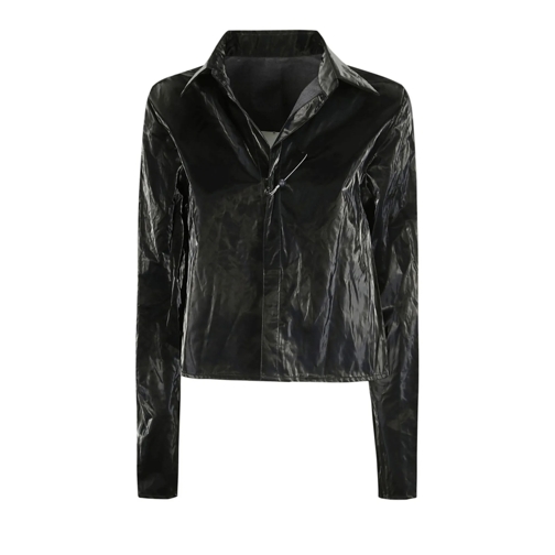 Maria Calderara Übergangsjacke Black Shiny Jacket Black