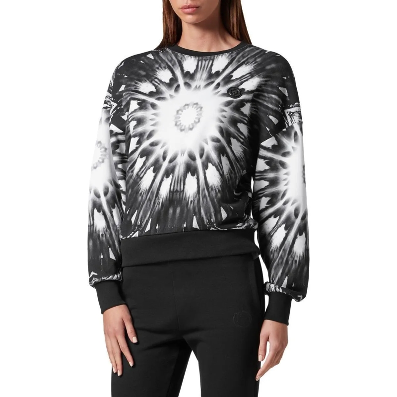 Plein Sport Sweatshirt Sweatshirt Optical Flower schwarz(Image 3)