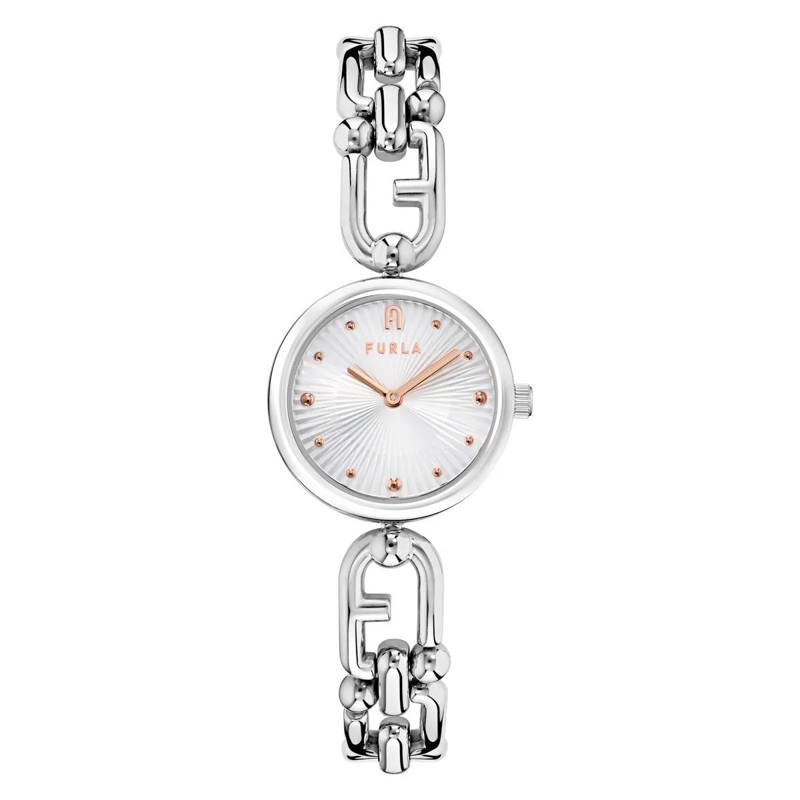 Furla Quarzuhr Quarz-Analoguhr Furla Mianuvola silber