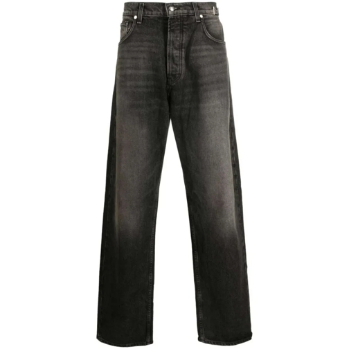 Rhude Jeans Mid-Rise Wide-Leg Black Denim Jeans Black