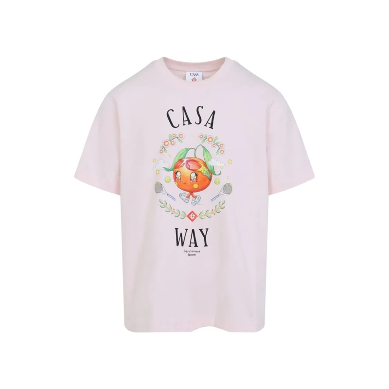 Casablanca T-Shirt Relaxed Fit Graphic T-Shirt Pink