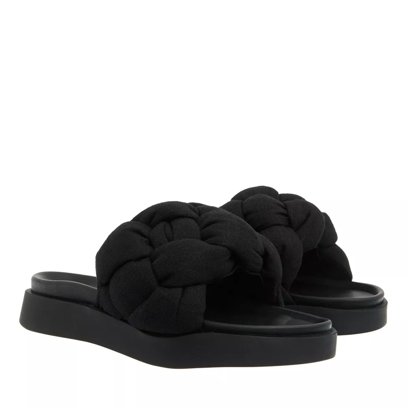 INUIKII Slides Oversized Lino Braid Black
