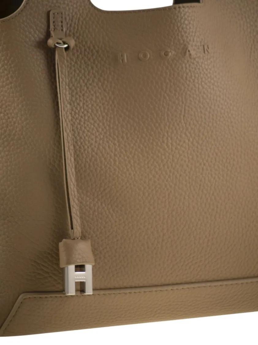 Thumbnail - Hogan Shopper & Totes - Shopping Bag In Textured Leather - Gr. unisize - in Braun - für Damen