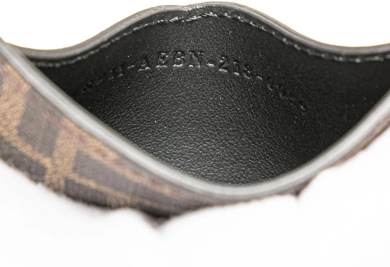 Thumbnail - Fendi Portemonnaie - Zucca Coated Canvas and Leather Card Holder - Gr. unisize - in Braun - für Damen