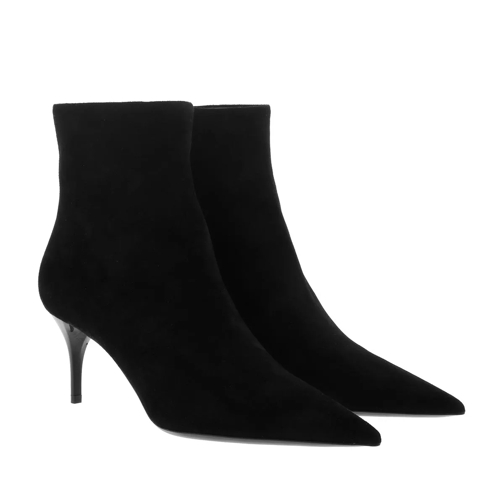 Saint Laurent Lexi Zip Boots Leather Black Ankle Boot