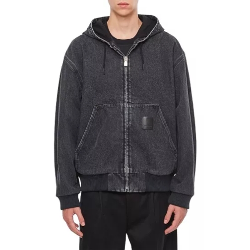 Givenchy Denim Hoodie Lined Black 