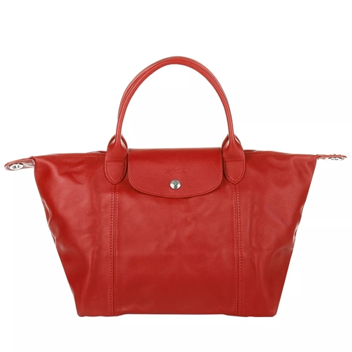 Longchamp Le Pliage Cuir Red Cherry Tote