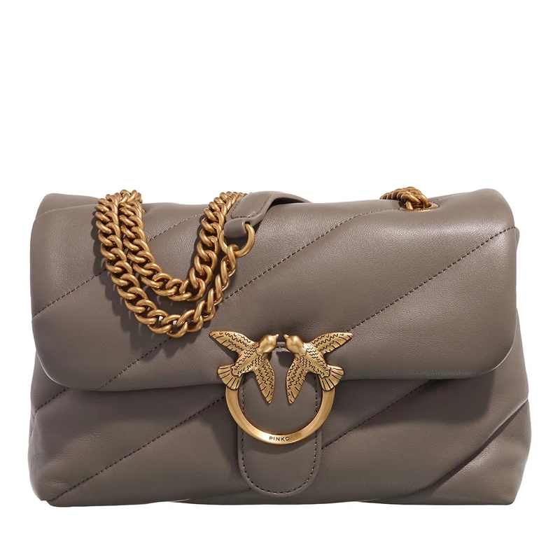 Pinko Crossbody Bag Love Puff Classic Cl Grigio Asfalto 1 - Antique Gold