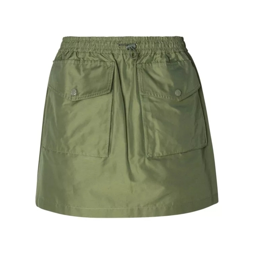 Moncler Cargo Miniskirt In Green Cotton Blend Green 