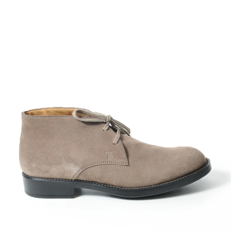 Tod's Stiefel Taupe Suede Leather Ankle Boots Neutrals