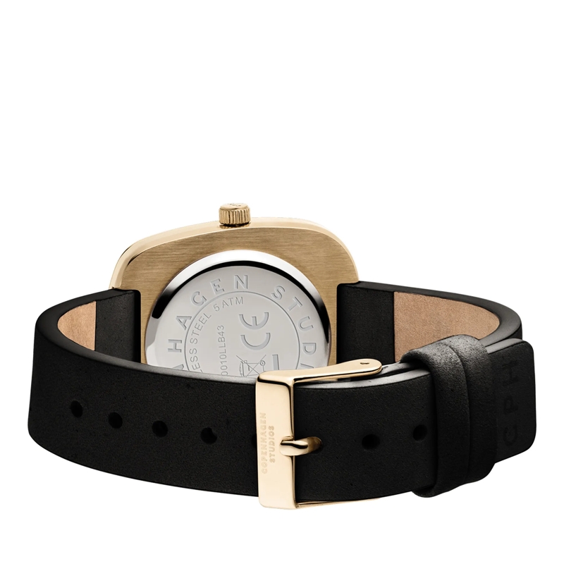 Copenhagen Quarzuhr Echtleder Curved Leather gold(Image 6)