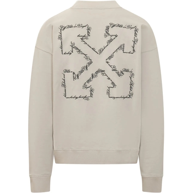 Off-White  Felpa Girocollo con Logo weiß(Image 2)