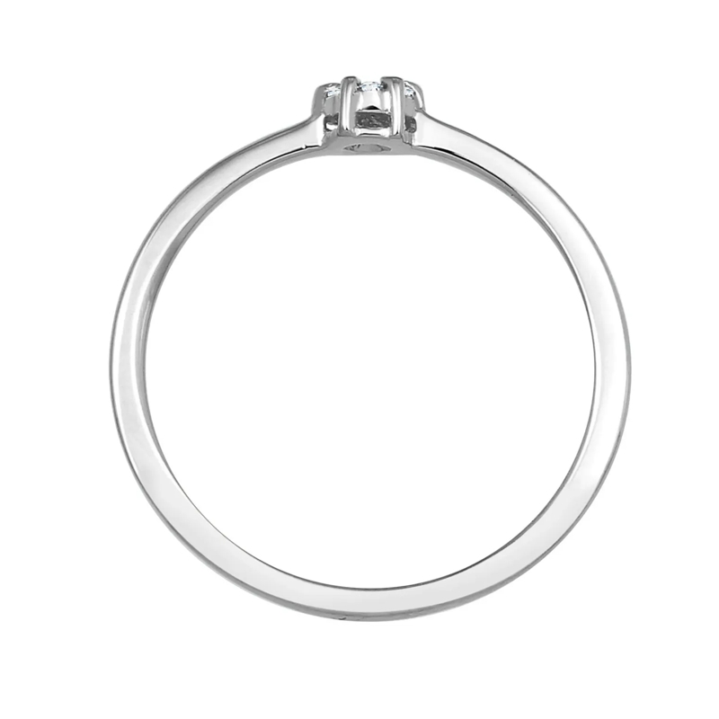 Elli Diamantring Ring Verlobungsring Diamanten (0.045 ct.) 585 Weiß silber(Image 3)