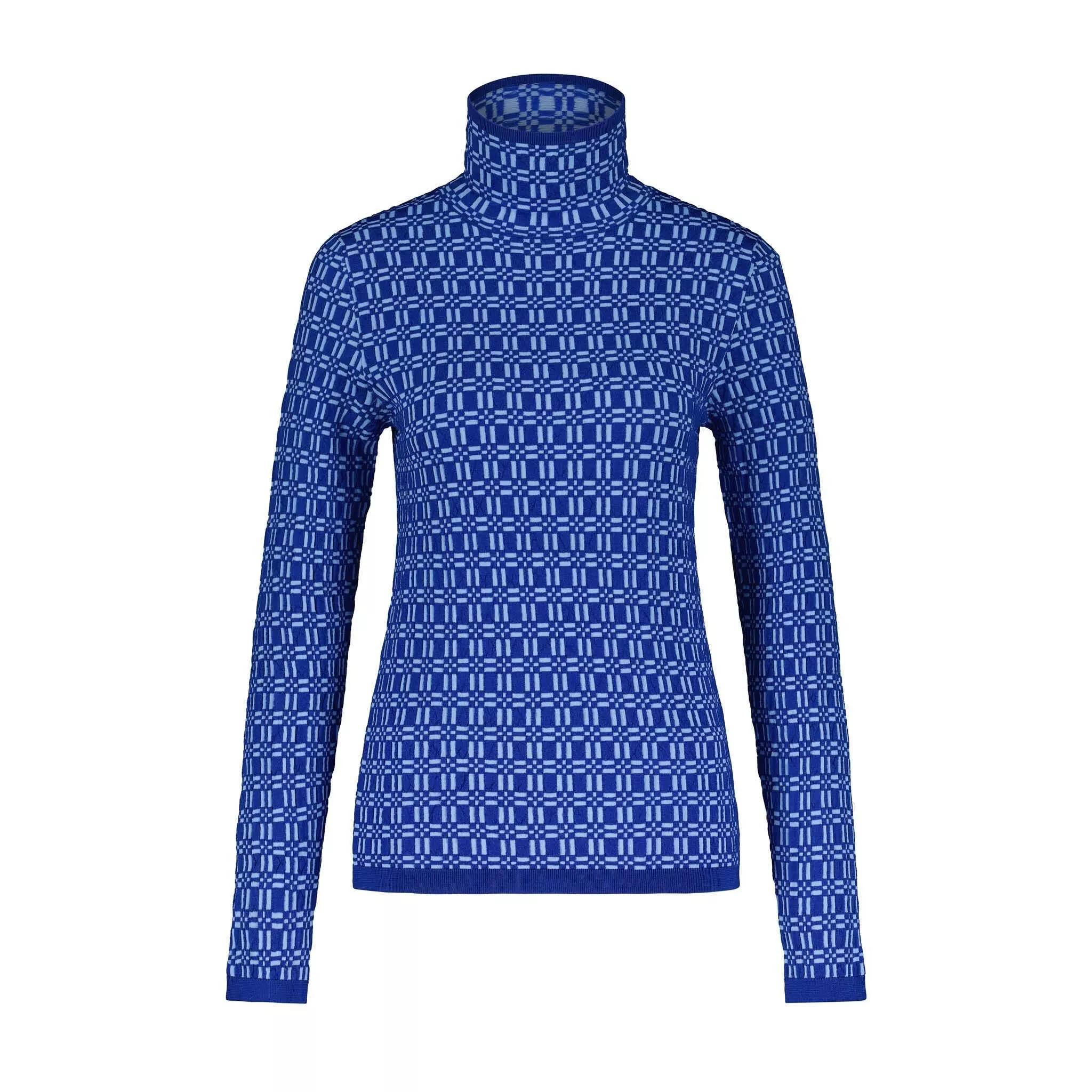 Marni - Langarmshirt im 3D-Jacquard aus Schurwoll-Mix 4770 - Größe 36 - dark blue