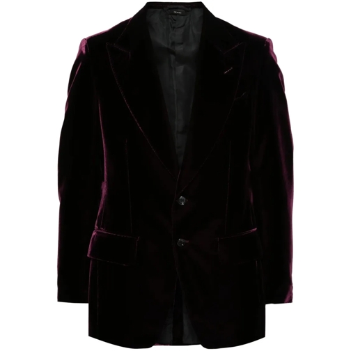 Tom Ford Velvet Burgundy Jacket Black Blazer