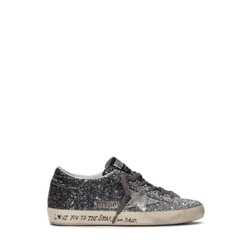Golden Goose Super-Star Classic With List Glitter Grey | Low