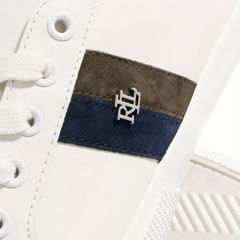 Lauren Ralph Lauren Low-Top-Sneaker Janson II Low Top Lace Sneaker Snow White/Navy/Dark Olive(Image 3)
