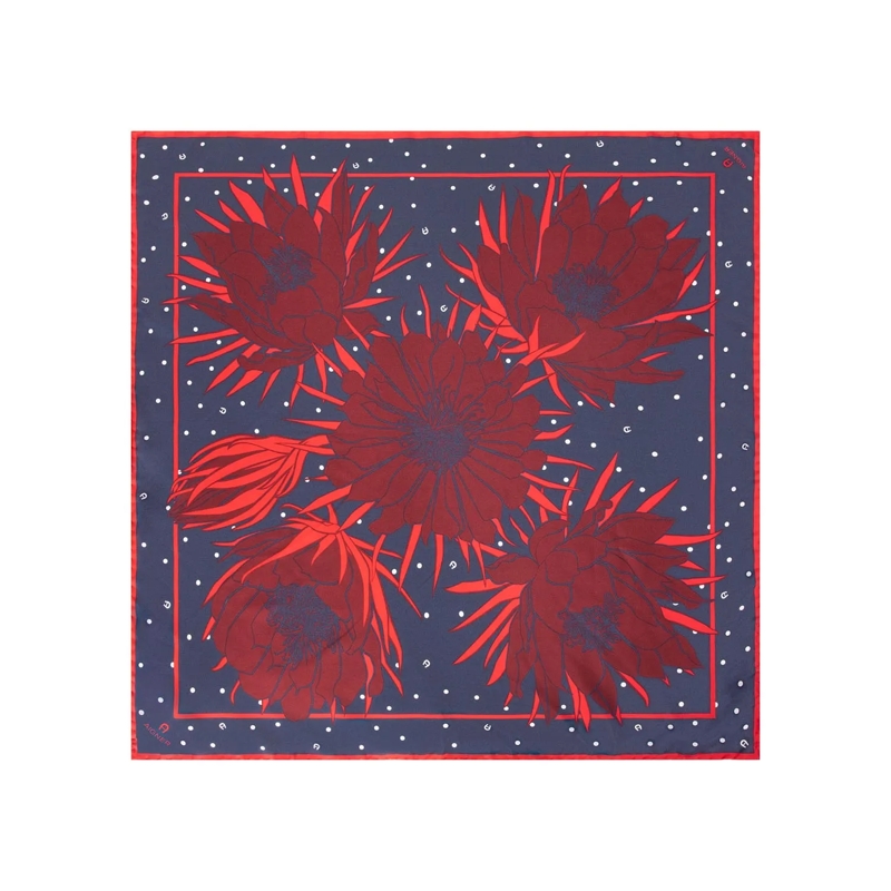 AIGNER Écharpe légère Tuch aus Seide Blau