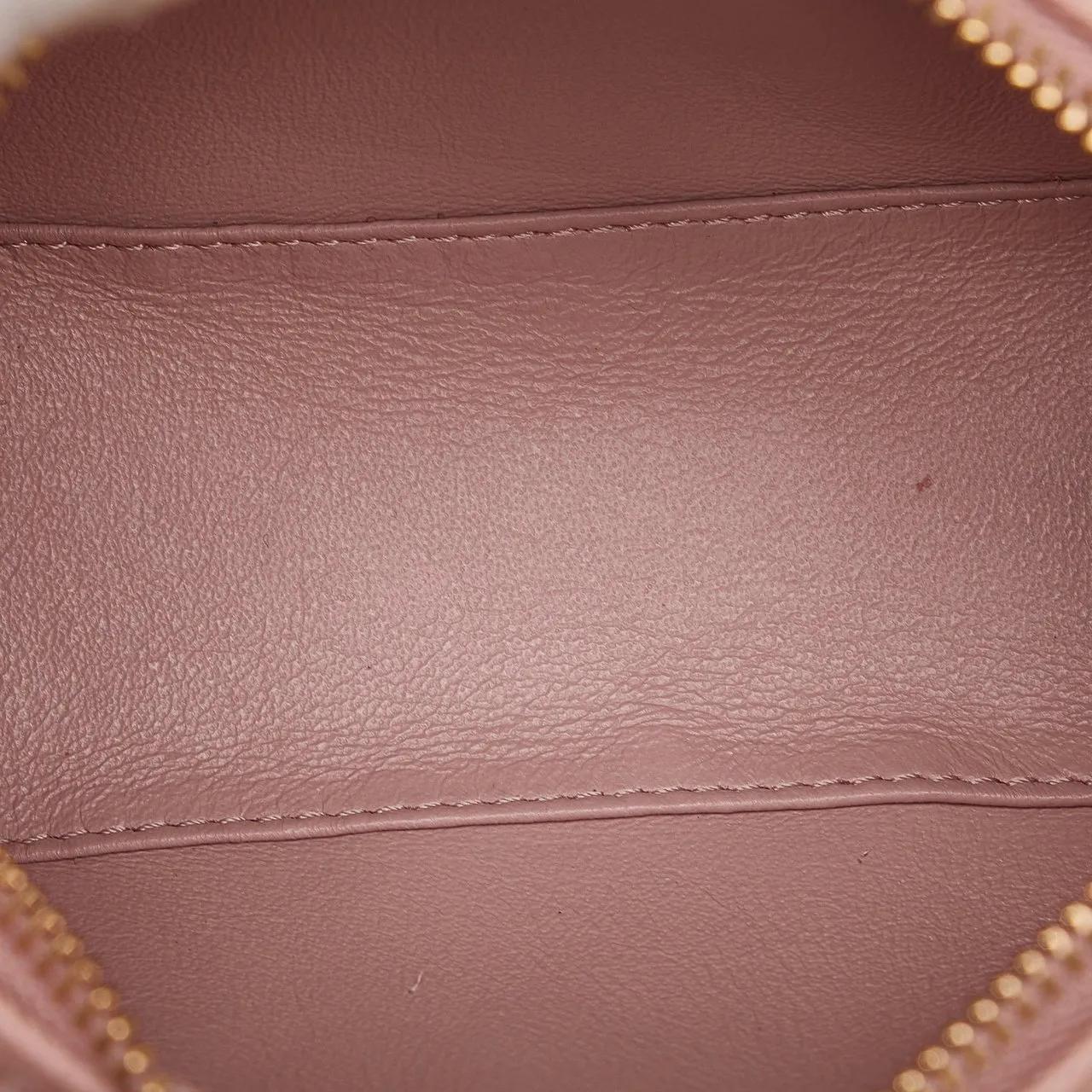 Celine Hobo bags 2023 Mini Grained Leather Chain Boston in poeder roze