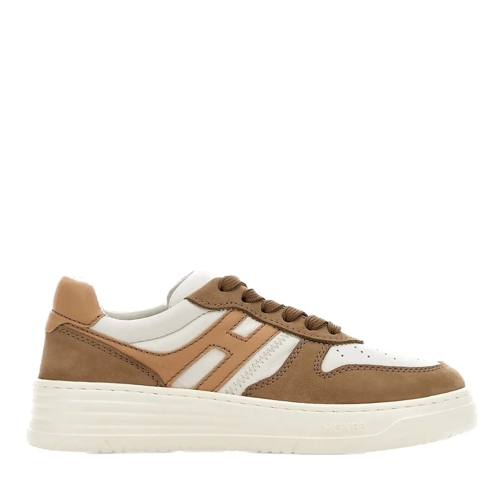 Hogan sneaker basse H630 Ivory Brown Beige schwarz