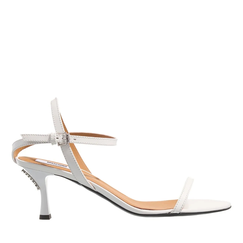 Moschino Sandaletten mit Absatz Buckled Bow Bianco
