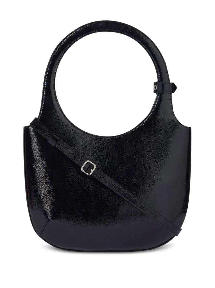 Courrèges Crossbody bags Calf Leather Bag With Silver-Tone Logo in zwart