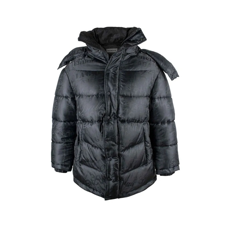 Balenciaga  Padded Down Jacket With Quilted Design Grey